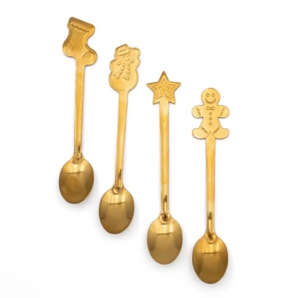 3 for $15 SALE Target Bullseye Playground Set of 4 Holiday Mini Spoons
